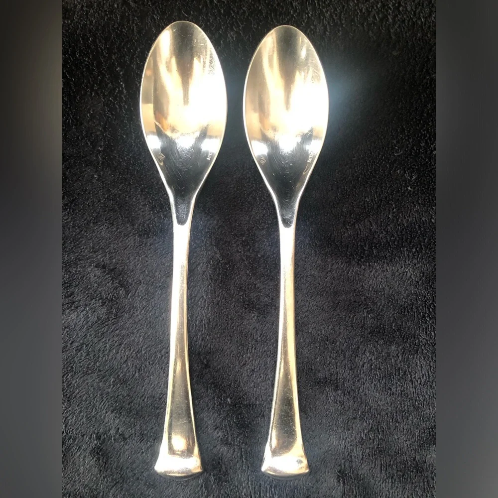 Set of 2 Mikasa Curve Place Oval Soup Spoon 8 1/4” Stainless Steel